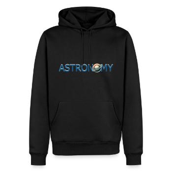 Astronomie - Sweat à capuche Premium bio Homme - noir - Devant - Nico (187cm)