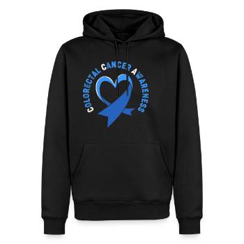 Darm Krebs Dickdarm - Männer Premium Bio Hoodie - Schwarz - Vorne - Nico (187cm)