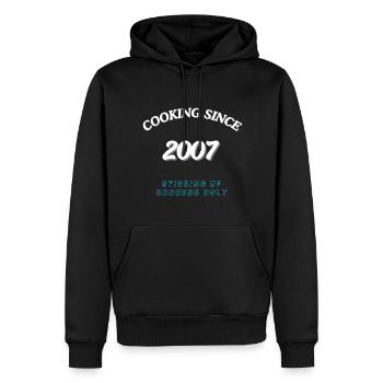 Cooking Since 2007 - Stirring Up Success Only - Men’s Premium Organic Hoodie - black - Front - Nico (187cm)