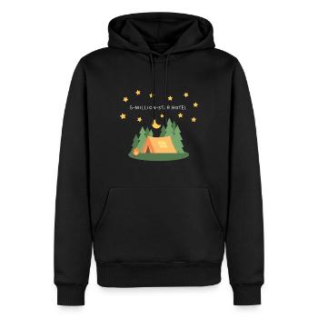 5 Million Star Hotel - Zelt unter Sternenhimmel - Männer Premium Bio Hoodie - Schwarz - Vorne - Nico (187cm)