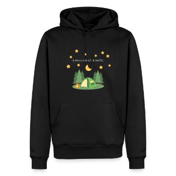 5 Million Star Hotel - Zelt unter Sternenhimmel - Männer Premium Bio Hoodie - Schwarz - Vorne - Nico (187cm)