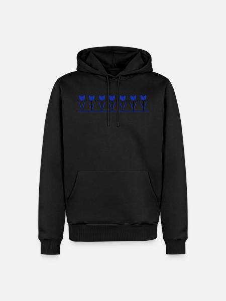 tulips - Men’s Premium Organic Hoodie - black