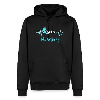 Skifahren Ski Arlberg - Männer Premium Bio Hoodie - Schwarz - Vorne - Nico (187cm)