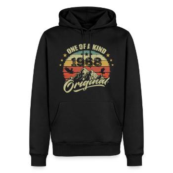 1968 Anniversaire vintage 1968 rétro né en 1968 - Sweat à capuche Premium bio Homme - noir - Devant - Nico (187cm)