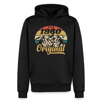 Original 1960er Jahre Vintage Geburtstagsgeschenk 1960er Jahre - Männer Premium Bio Hoodie - Schwarz - Vorne - Nico (187cm)