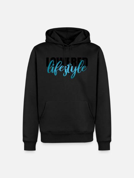 Lowered Lifestyle Tuning - schwarz türkis - Männer Premium Bio Hoodie - Schwarz