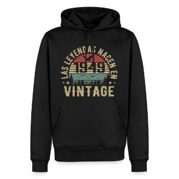 Legenden sind geboren 1949 Geburtstagsgeschenk 1949 - Männer Premium Bio Hoodie - Schwarz - Vorne - Nico (187cm)