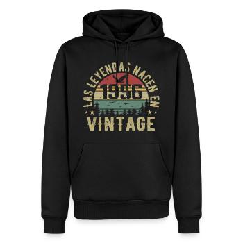 Legenden werden geboren 1956 Geburtstagsgeschenk 1956 - Männer Premium Bio Hoodie - Schwarz - Vorne - Nico (187cm)