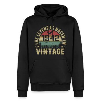 Legenden werden geboren 1942 Geburtstagsgeschenk 1942 - Männer Premium Bio Hoodie - Schwarz - Vorne - Nico (187cm)