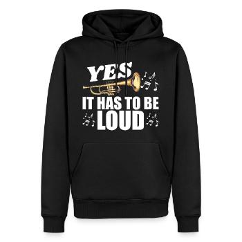 Trompeter Spieler Männer Frauen Trompeter Gag Trompete - Männer Premium Bio Hoodie - Schwarz - Vorne - Nico (187cm)