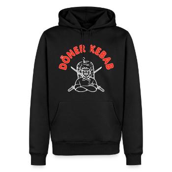 Döner Kebab Dönermann Kebab Grill - Männer Premium Bio Hoodie - Schwarz - Vorne - Nico (187cm)