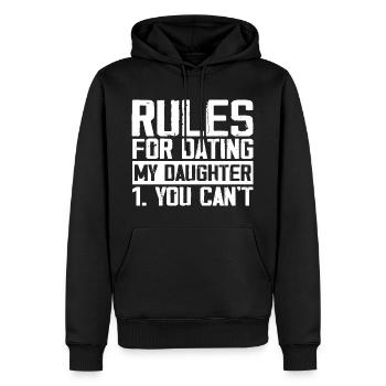 Rules for dating my daughter - Sweat à capuche Premium bio Homme - noir - Devant - Nico (187cm)