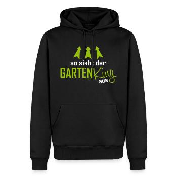 Garten King - Männer Premium Bio Hoodie - Schwarz - Vorne - Nico (187cm)