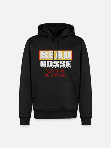 Beau gosse - Sweat à capuche Premium bio Homme - noir