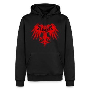 Albanien Albanischer Adler Hemd Geschenkidee - Männer Premium Bio Hoodie - Schwarz - Vorne - Nico (187cm)