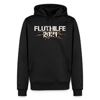 Fluthilfe | Flut Helfer Hochwasser Eimerkette Held - Männer Premium Bio Hoodie - Schwarz - Vorne - Nico (187cm)