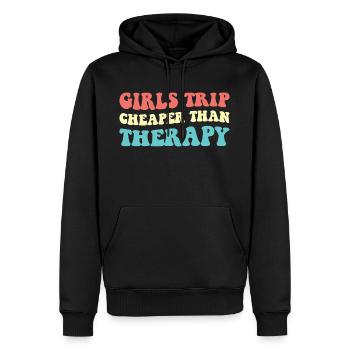 Girls Trip Cheaper Than Therapy III - Men’s Premium Organic Hoodie - black - Front - Nico (187cm)