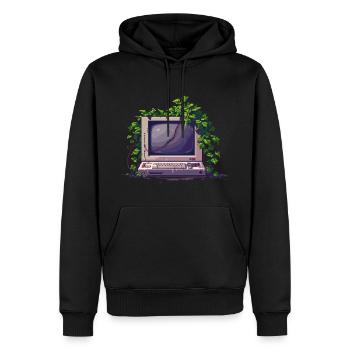 Old Pixel Computer - Men’s Premium Organic Hoodie - black - Front - Nico (187cm)