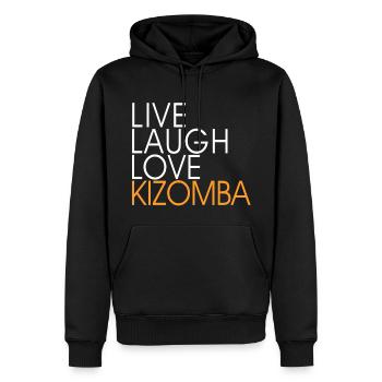 Live Laugh Love Kizomba - Dance Shirt - Männer Premium Bio Hoodie - Schwarz - Vorne - Nico (187cm)