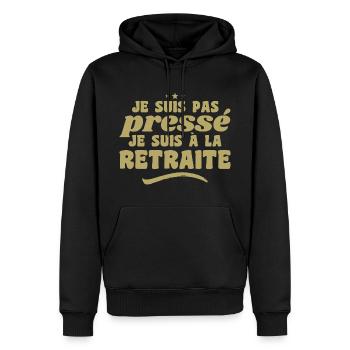 I'm Not in a Hurry I'm Retired - Men’s Premium Organic Hoodie - black - Front - Nico (187cm)