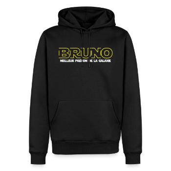 Bruno lustiges Geschenk Vorname Parodie Film - Männer Premium Bio Hoodie - Schwarz - Vorne - Nico (187cm)
