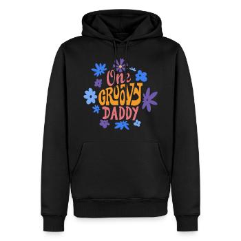 Ein grooviger Papa, Ein toller Papa - Männer Premium Bio Hoodie - Schwarz - Vorne - Nico (187cm)