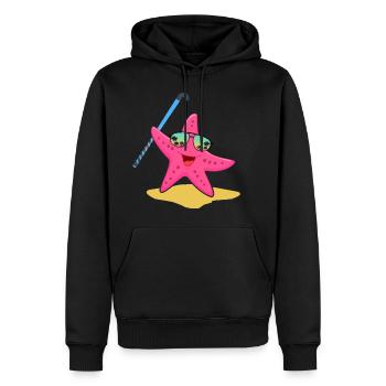 Hockey de plage Club de hockey de plage Hockey de plage - Sweat à capuche Premium bio Homme - noir - Devant - Nico (187cm)
