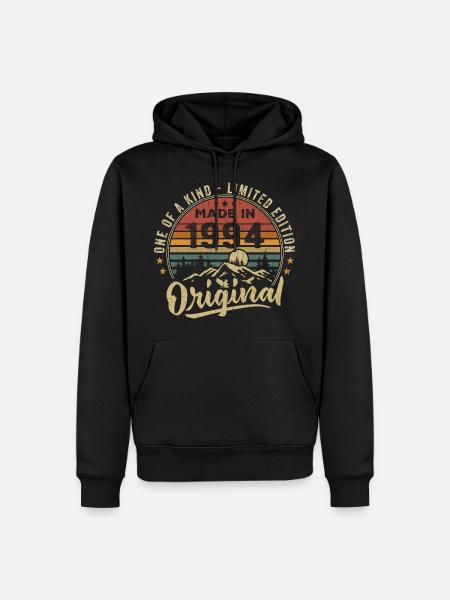 Born 1994 Original Retro Vintage Birthday 1994 - Men’s Premium Organic Hoodie - black