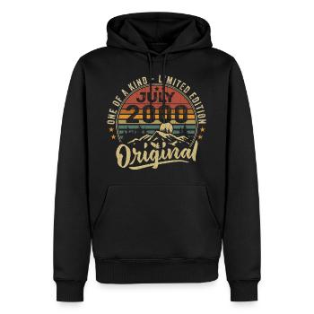 Juli 2000 Original 2000 Juli 2000 Geschenk - Männer Premium Bio Hoodie - Schwarz - Vorne - Nico (187cm)