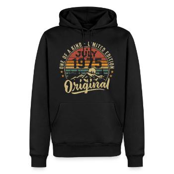 Juli 1975 Original 1975 Juli 1975 Geschenk - Männer Premium Bio Hoodie - Schwarz - Vorne - Nico (187cm)