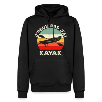 Nur ein Rentner, der das Wandern liebt, Ruhestand - Männer Premium Bio Hoodie - Schwarz - Vorne - Nico (187cm)