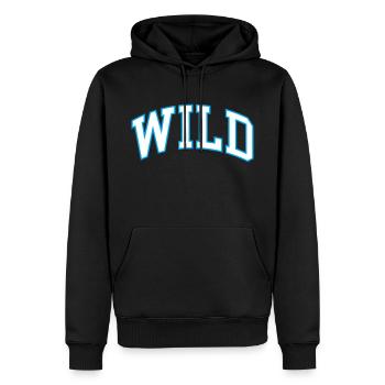 Sauvage - Sweat à capuche Premium bio Homme - noir - Devant - Nico (187cm)