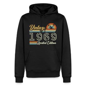 56 Year Anniversary | Vintage 1969 Gift 1969 - Men’s Premium Organic Hoodie - black - Front - Nico (187cm)