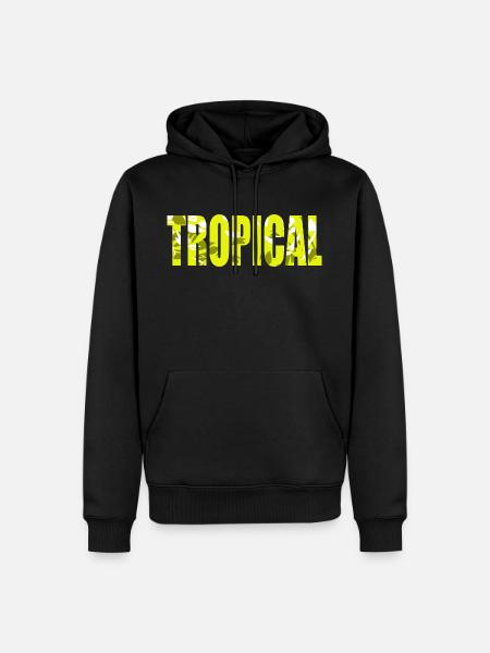 Tropical - Men’s Premium Organic Hoodie - black