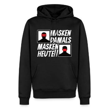 Karneval Masken Fasching Alaaf lustig - Männer Premium Bio Hoodie - Schwarz - Vorne - Nico (187cm)
