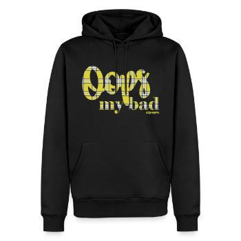 Clueless Oops My Bad Vintage Style - Sweat à capuche Premium bio Homme - noir - Devant - Nico (187cm)
