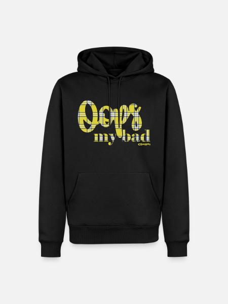 Clueless Oops My Bad Vintage Style - Men’s Premium Organic Hoodie - black
