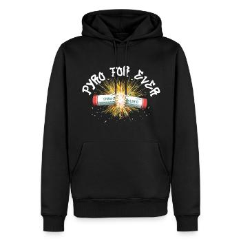 Pyro pour toujours - Sweat à capuche Premium bio Homme - noir - Devant - Nico (187cm)