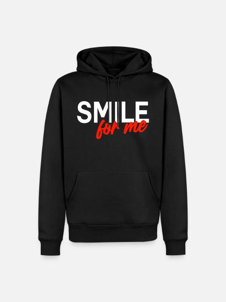Souriez pour moi - Montrez-moi un sourire - Sweat à capuche Premium bio Homme - noir