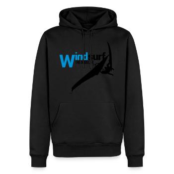 Windsurfen - Männer Premium Bio Hoodie - Schwarz - Vorne - Nico (187cm)