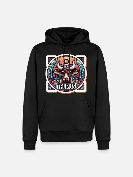 Taurus Zodiac - Men’s Premium Organic Hoodie - black