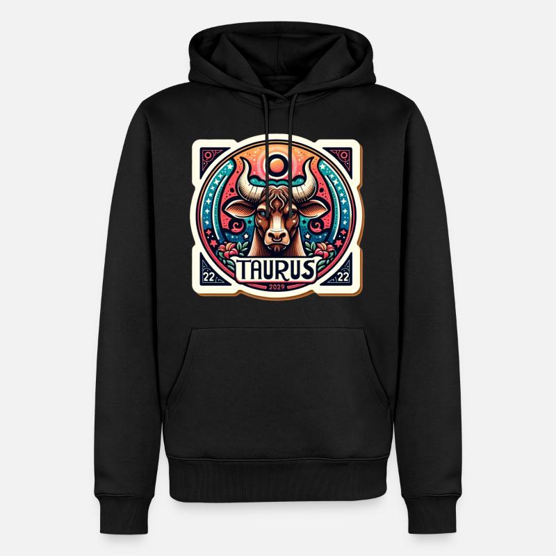 Taurus Sternzeichen - Männer Premium Bio Hoodie - Schwarz