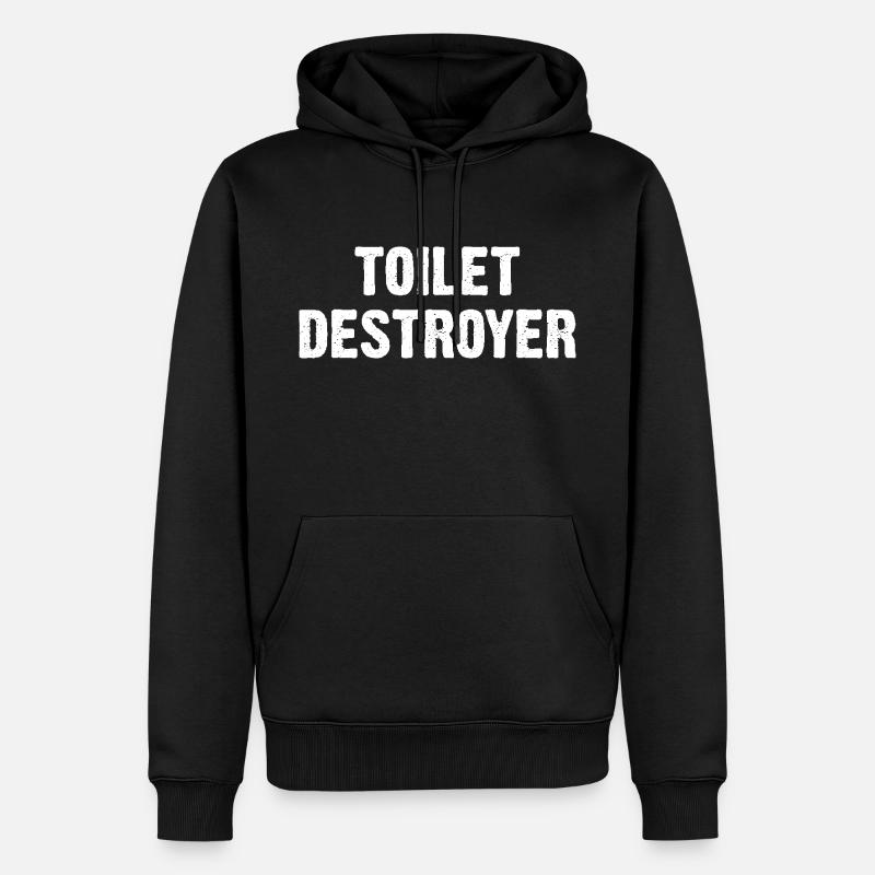Destructeur de toilettes - Sweat à capuche Premium bio Homme - noir
