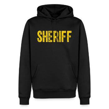 Sheriff Law Enforcement - Männer Premium Bio Hoodie - Schwarz - Vorne - Nico (187cm)
