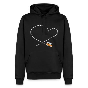 Camperlove Bus - Sweat à capuche Premium bio Homme - noir - Devant - Nico (187cm)