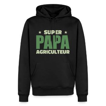 Super-Farmer-Vater - Männer Premium Bio Hoodie - Schwarz - Vorne - Nico (187cm)