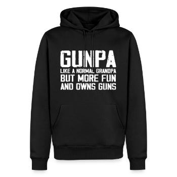 Gunpa wie ein normaler Opa, aber mehr Spaß und besitzt - Männer Premium Bio Hoodie - Schwarz - Vorne - Nico (187cm)