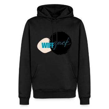 WIFFzack - Männer Premium Bio Hoodie - Schwarz - Vorne - Nico (187cm)