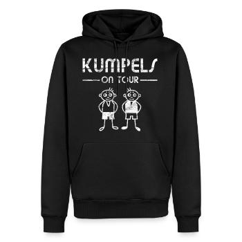Männer Freunde Kumpels on Tour - Männer Premium Bio Hoodie - Schwarz - Vorne - Nico (187cm)