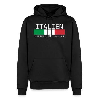 Italien Rom Italia Roma - Männer Premium Bio Hoodie - Schwarz - Vorne - Nico (187cm)